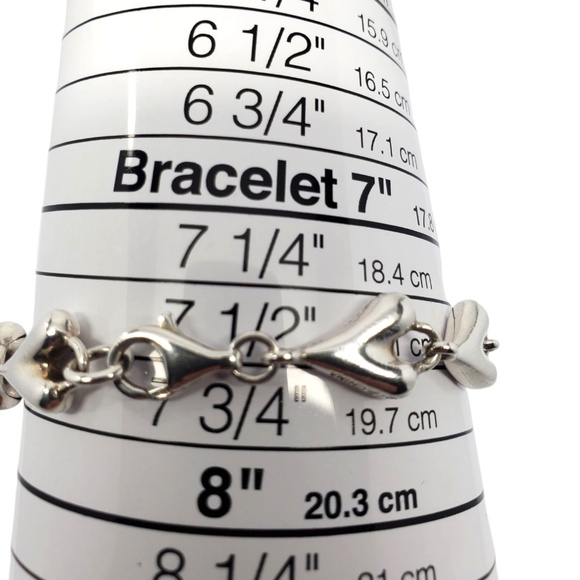 RLM Studio Sterling Silver Heart Link Bracelet #21030 - Picture 9 of 11